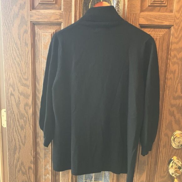 Susan Bristol Women's 100% Merino Wool Black Turtleneck Sweater Size 1X EUC - Picture 4 of 6